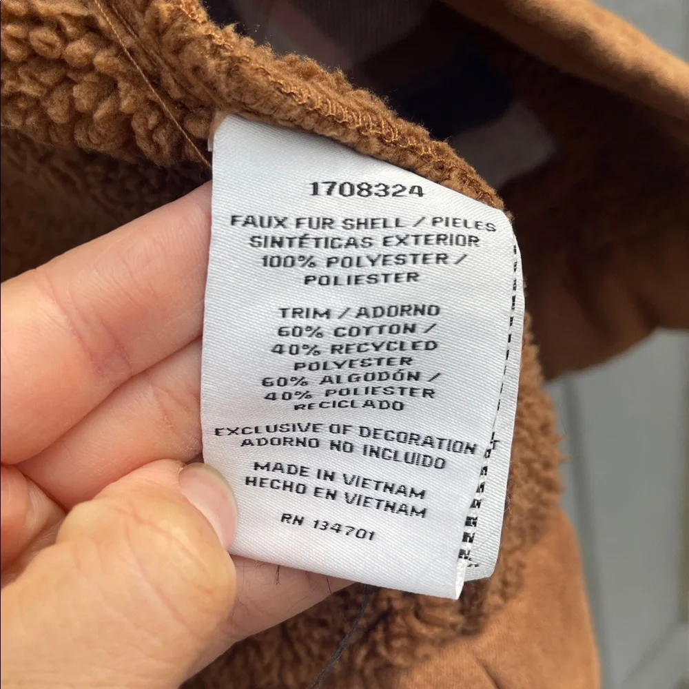 Boston Traders Tan Sherpa Jacket Size: Medium